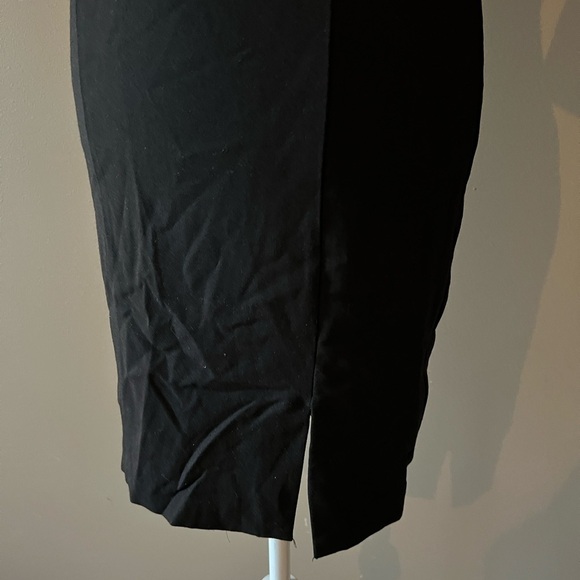 WHBM Black Flare Sleeve Bodycon Dress - Picture 4 of 5